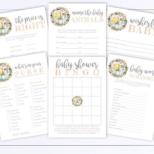 Fall Baby Is Brewing Baby Shower Games Printable Baby Shower Games Package Baby Shower Activity Printable Baby Shower Baby Shower Printable