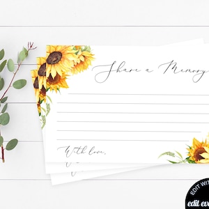 Tournesol Partager une carte mémoire Tournesol Cartes mémoire préférées Tournesol Carte mémoire funéraire Tournesol Mémoire Cartes mémoire imprimables FT04