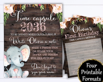 First Birthday Time Capsule Sign Baby Shower Time Capsule Sign 1st Birthday Time Capsule Sign Baby Time Capsule Cards 1st Birthday Capsule