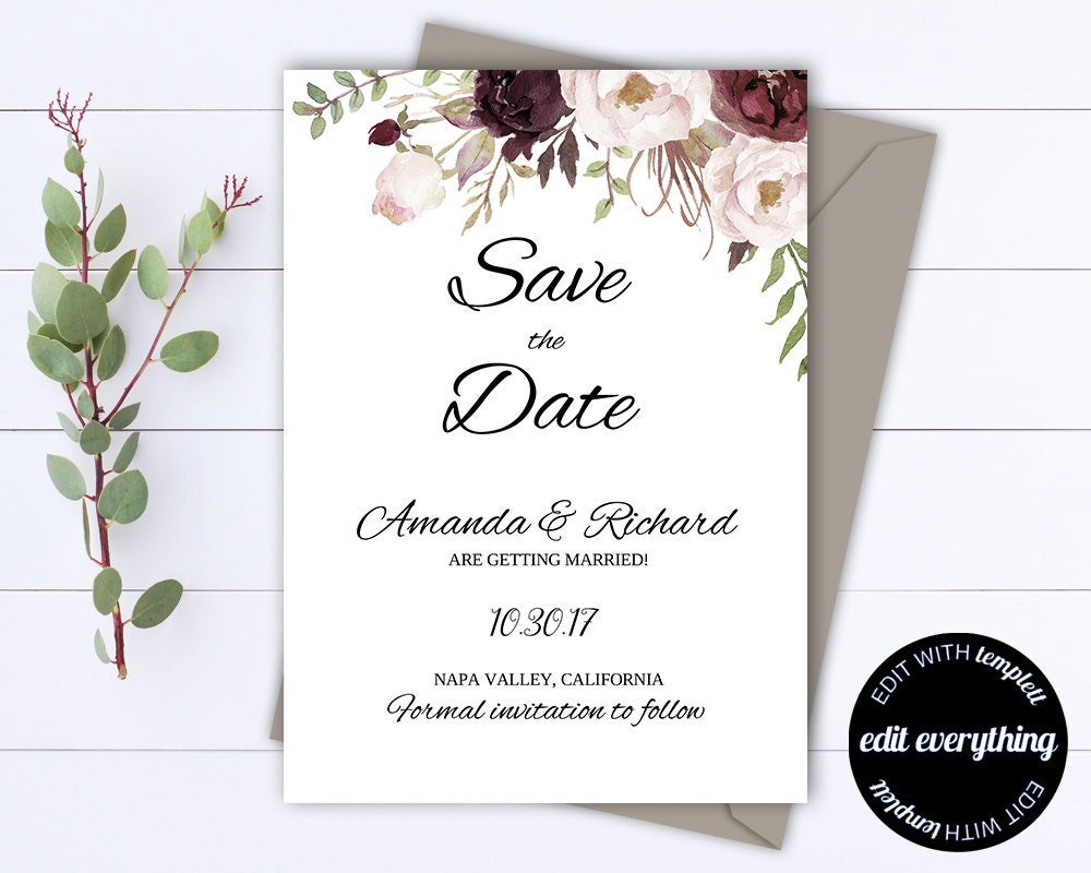 Wedding Date Template