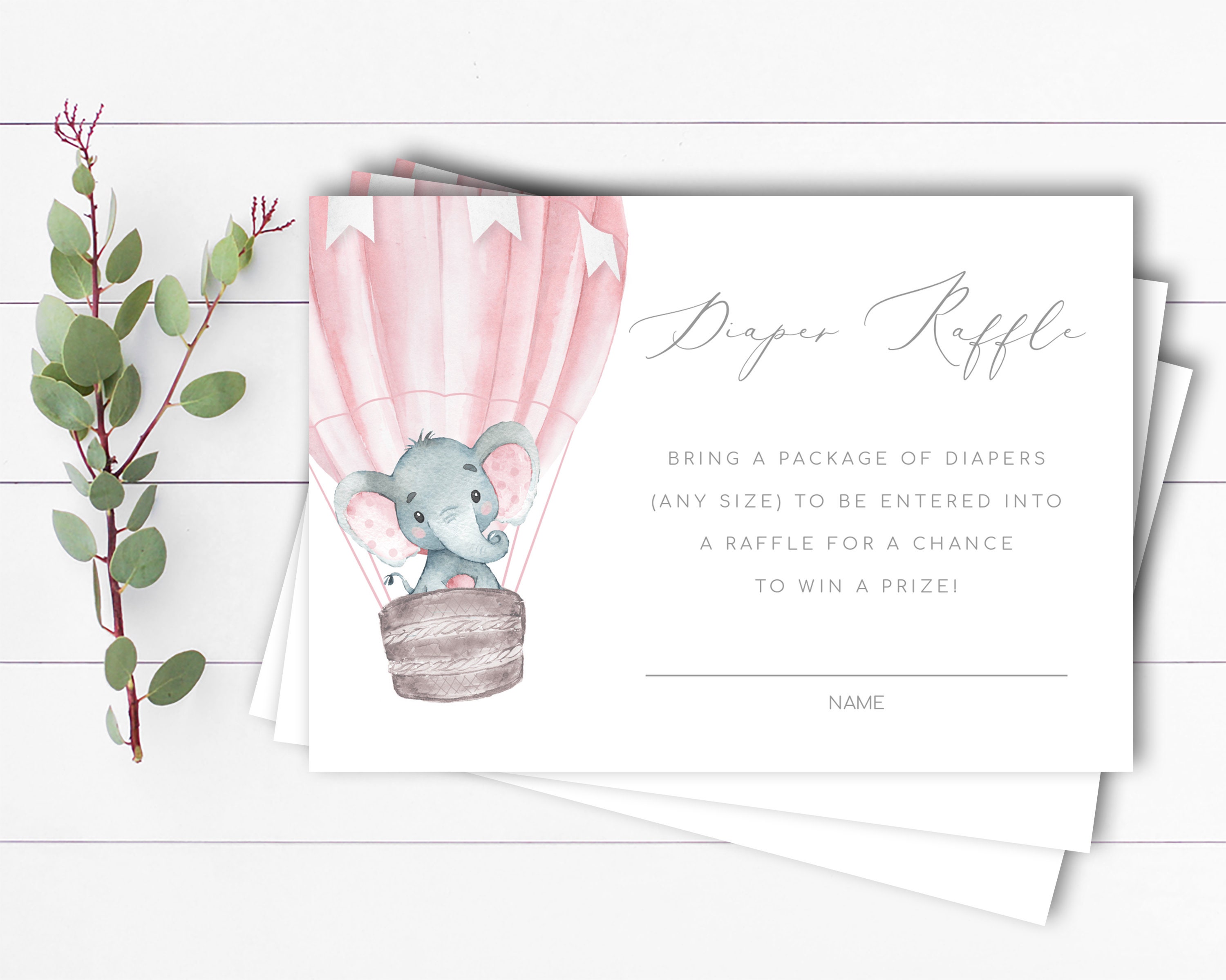 Elephant Diaper Raffle Ticket Baby Shower Games Hot Air Balloon Diaper  Raffle Card Baby Shower Diaper Raffle Template Editable Diaper Raffle - Etsy, image size:3000x2400