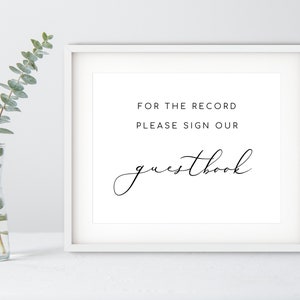 Editable Wedding Guestbook Sign Modern Wedding Guest Book Sign Modern Instant Download Sign Our Guestbook Wedding Printable Sign