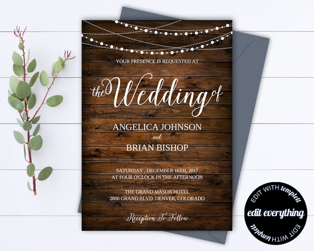 country-wedding-invitation-template-southern-wedding-invitations-barn-wedding-invitation-rustic-wedding-set-string-lights-pdf-etsy