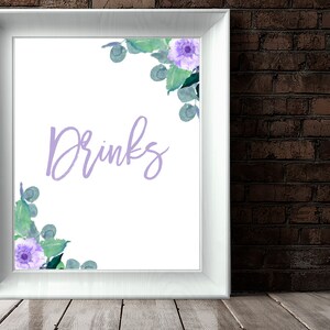 Floral Drink Sign Floral Baby Shower Drinks Sign Printable Drink Sign Floral Drink Table Sign Drink Sign Printable Editable Drinks Sign