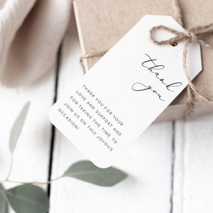 Editable Wedding Favor Tag Template Modern Wedding Favor Tag Printable ...