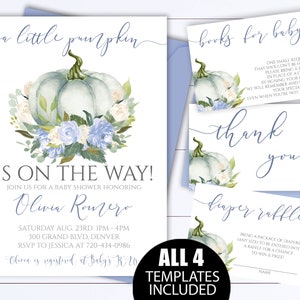 Little Pumpkin Baby Shower Invitation Template A Little Pumpkin Is On The Way Baby Shower Invitation Pumpkin Fall Baby Shower Invitation