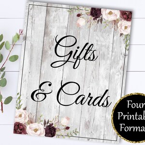 Gifts and Cards Sign Gifts and Cards Wedding Sign Rustic Wedding Gift Table Sign Cards and Gift Sign Wedding Signs Wedding Decor