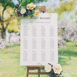 Modern Wedding Seating Chart Template Minimalist Wedding Seating Chart Printable Simple Wedding Seating Plan Editable Seating Chart OIA