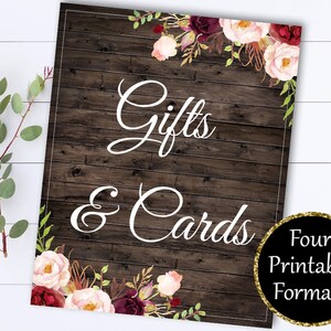 Gifts and Cards Sign Gifts and Cards Wedding Sign Rustic Wedding Gift Table Sign Cards and Gift Sign Wedding Signs Wedding Decor