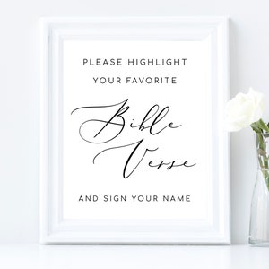 Highlight Your Favorite Bible Verse Wedding Guestbook Sign Editable Wedding Guestbook Sign Wedding Highlight favorite Bible Verse Sign
