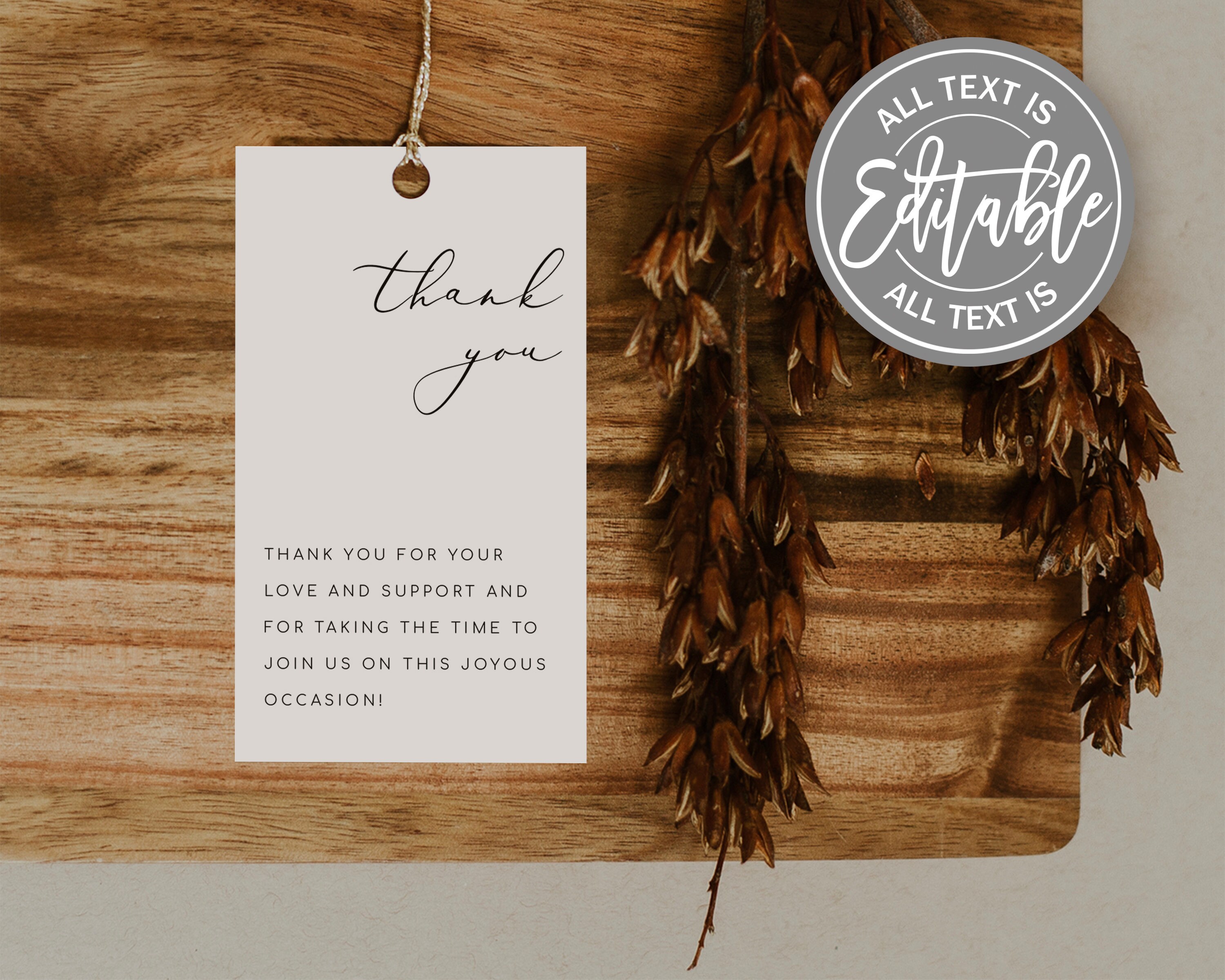 Editable Wedding Favor Tag Template Modern Wedding Favor Tag | Etsy