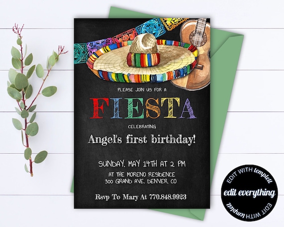 Fiesta Party Invitations Fiesta Party Invitations