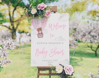 Bear Baby Shower Welcome Sign Baby Welcome Sign Teddy Bear Baby Shower Decor Welcome Shower Sign Printable Welcome Sign Printable Sign