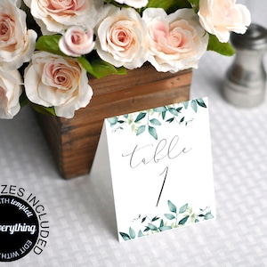 Wedding Table Card Template - Printable Table Cards - Wedding Table ...