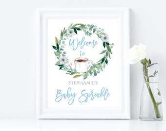 Coffee Baby is Brewing Baby Shower Welcome Sign Template Editable Baby is Brewing Welcome Sign Printable Baby is Brewing Welcome Baby Shower