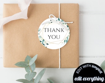 Geometric Wedding Gift Tags Eucalyptus Baby Shower Gift Tags Greenery Bridal Shower Tags Baby Shower Thank You Tags Baby Shower Favor Tags