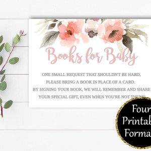 Books for Baby Cards Baby Shower Books for Baby Book Request Card Bring a book Card Bring a book insert Book Instead of a Card