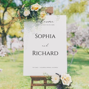 Modern Minimalist Wedding Welcome Sign Printable Wedding Welcome Sign Simple Wedding Welcome Sign Welcome Wedding Sign Welcome To Our OIA
