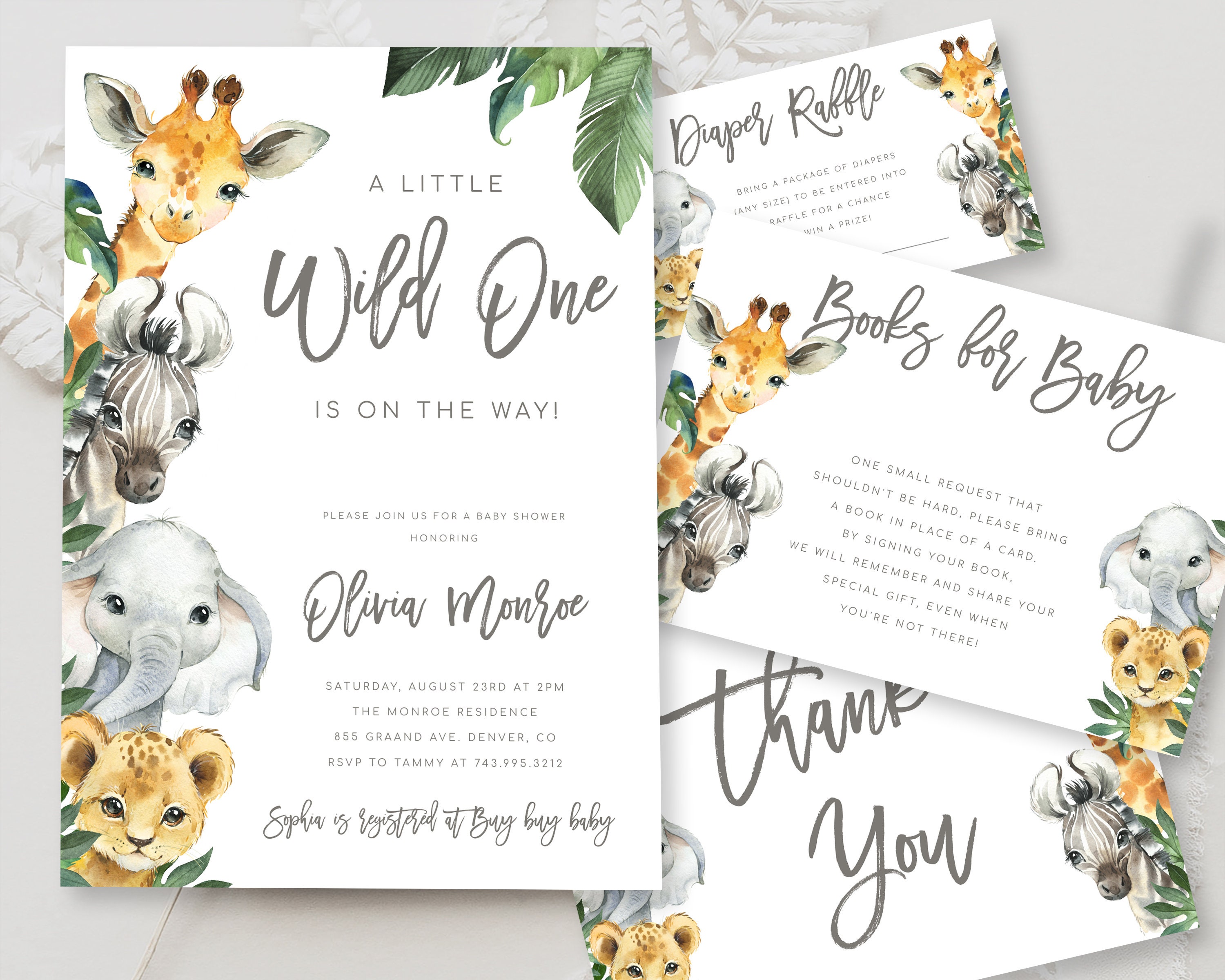 A Wild One is on the Way Invitation Etsy