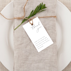 Editable Wedding Favor Tag Template Modern Wedding Favor Tag Printable Gift Tag Minimalist Shower Tag Wedding Shower Thank You Tag SIENA