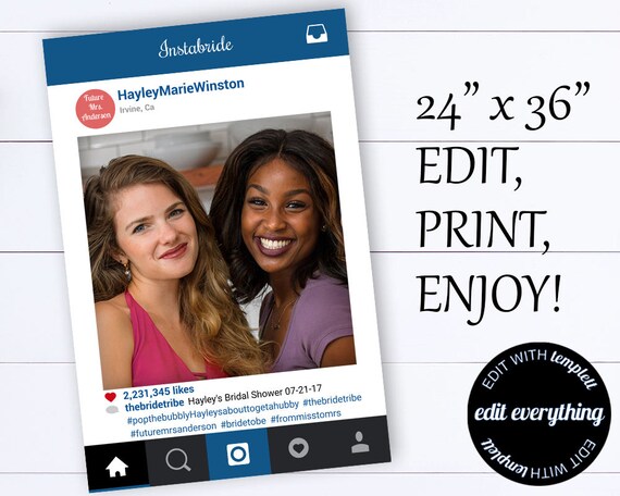 Instagram online photo prop