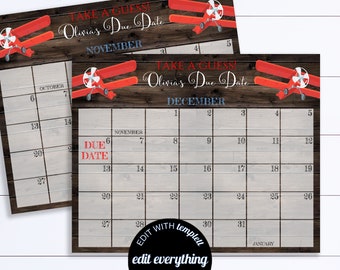 Airplane Due Date Baby Shower Game Guess the Due Date Baby Shower Game Airplane Baby Shower Calendar Birthday Prediction Baby Shower Games