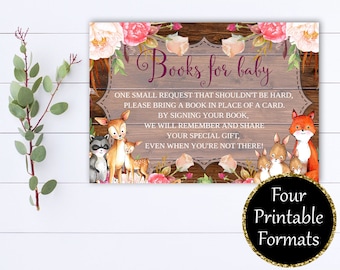 Books for Baby Cards Baby Shower Books for Baby Book Request Card Bring a book Card Bring a book insert Book Instead of a Card