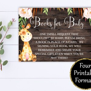 Books for Baby Cards Baby Shower Books for Baby Book Request Card Bring a book Card Bring a book insert Book Instead of a Card
