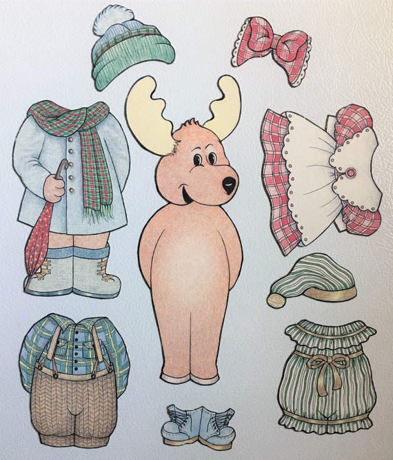magnetic paper dolls for refrigerator