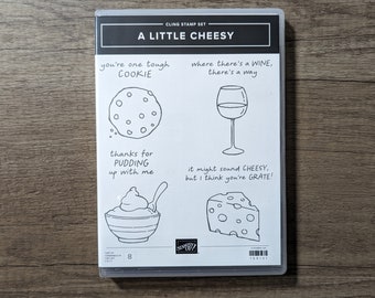 Retired Gently Used Stampin' Up A Little Cheesy Stamp Set