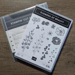 Retired Gently Used Flowers of Beauty Stampin&#39; Up Stamp & Die Bundle