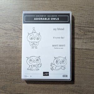 NEW Unopened Retired Stampin&#39; Up Adorable Owls Stamp Set