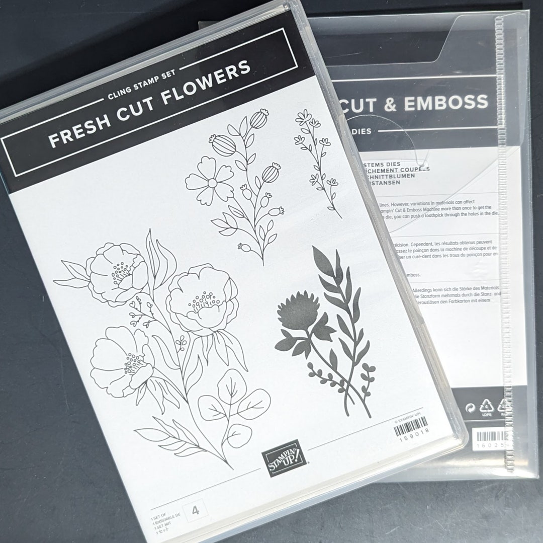 Retired Gently Used Fresh Cut Stems Stampin' up Stamp & Die Bundle - Etsy