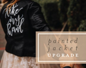 PAINTED JACKET UPGRADE - add lettering to lapel, sleeve, or collar