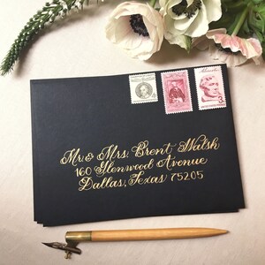 Calligraphy Envelope Addressing LUCILLE STYLE // Modern Calligraphy for Weddings, Save the Dates, Bar Mitzvahs, Invitations, Announcements image 3