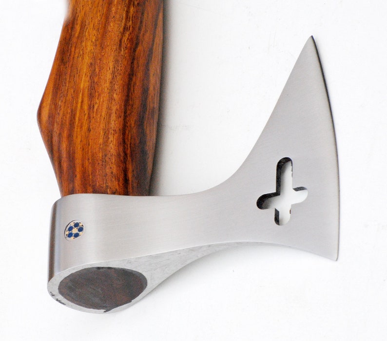 Hand forged 5160 spring steel steel bearded tomahawk axe