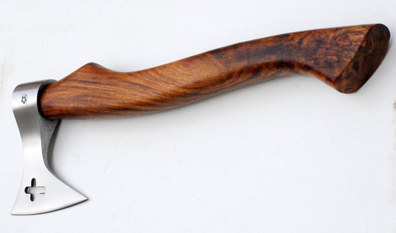 Hand forged 5160 spring steel steel bearded tomahawk axe