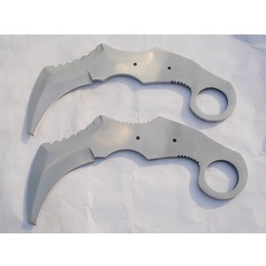 Hand Forged D2 Steel Karambit Knife Set with Leather Sheath