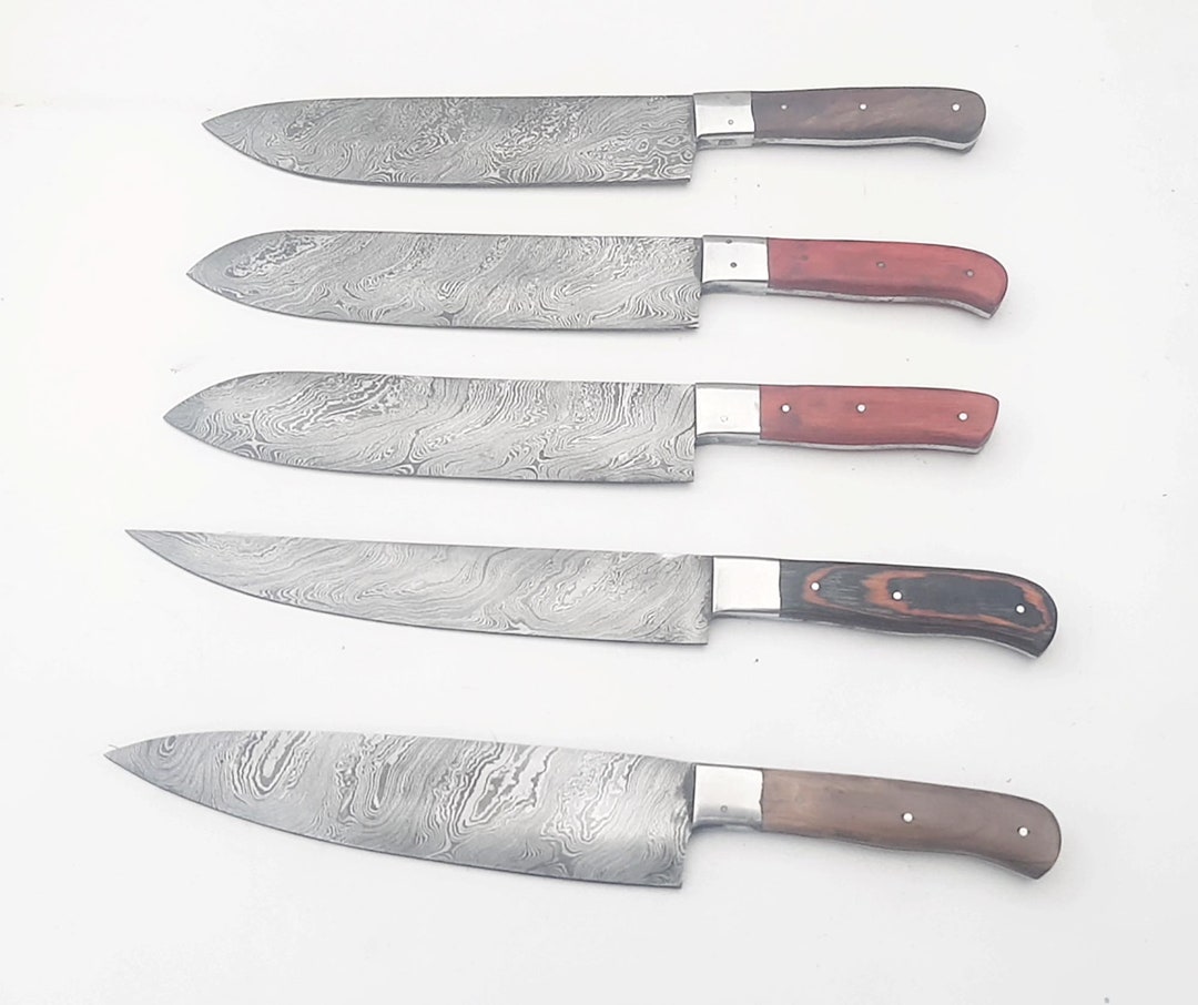 Hand Chef's Knives Set Chef Knife Set Handmade Etsy