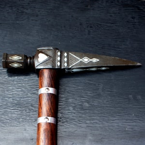 Viking Forged, Camping Axe, Hatchet Axe with Ash Wood Shaft, Personalized Wedding Anniversary Gifts For Husband, Gift for Him Vikings Axes