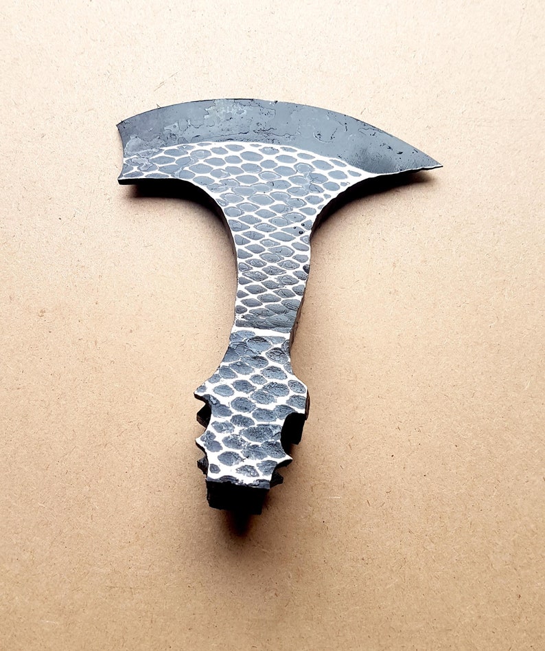 Hand 1095 high carbon steel bearded hammer marks Etsy