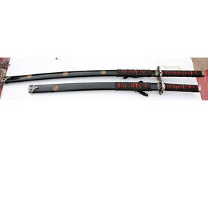 Blades-Planet Classic Handmade Samurai Sword Real Sword with  Steel Blades Japanese Martial Arts Fully Functional Full Tang Sword set of 2