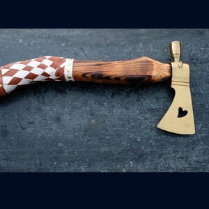 Viking Forged Camping Axe, Hatchet Axe with Ash Wood Shaft, Personalized Wedding Anniversary Gifts For Husband, Gift for Him Vikings Axes