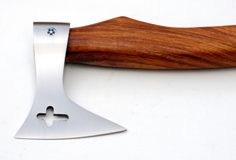 Hand forged 5160 spring steel steel bearded tomahawk axe