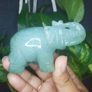 Green Aventurine Elephant, Green Aventurine, Elephant Carving, Elephant