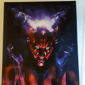 ORIGINAL Maul Reborn in Flames painting