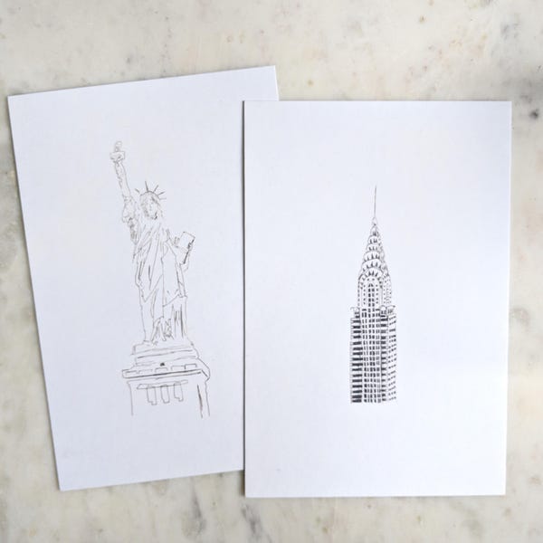 NYC Original Drawing Postcards (Pack of 6)