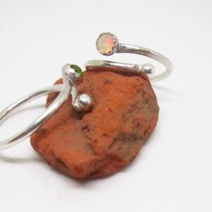 STERLING SILVER & GEMSTONE Bypass Ring image 4