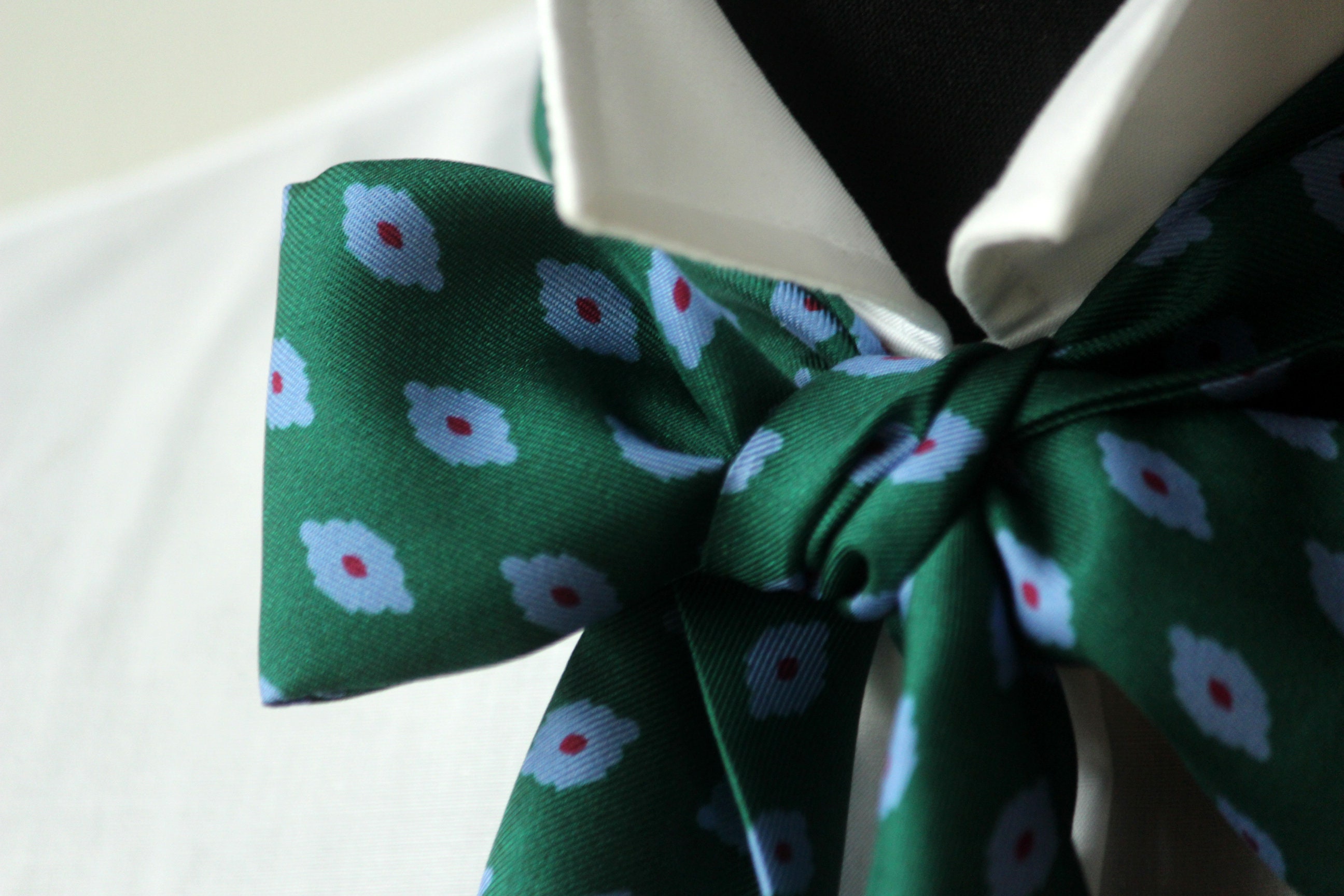 Women Scarf Bow tie Printed silk scarf Boom Bow Women bow tie Etsy