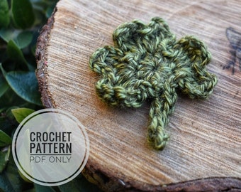 SHAMROCK APPLIQUE Crochet PATTERN | Shamrock Crochet Pattern | St. Patrick's Day Crochet | Holiday Crochet | Crochet Shamrock Pattern